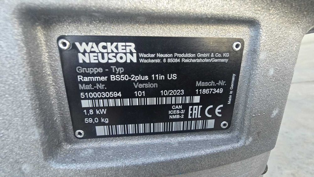 Zagęszczarka Wacker Neuson BS50-2Plus NOWY zostaw stary w rozliczeniu