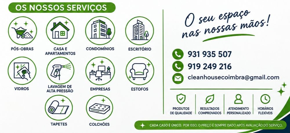 Limpezas em Coimbra