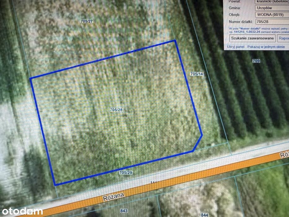 Działka budowlana 1639m²-gmina Urzędów