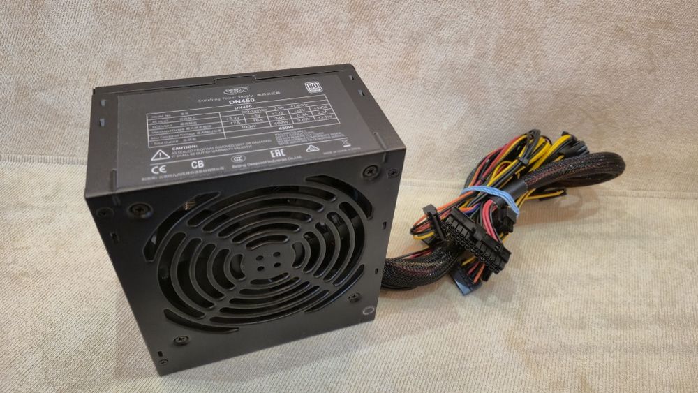 Блок живлення ATX Deepcool DN450 80PLUS, CPU 4+4pin, GPU 6+2pin