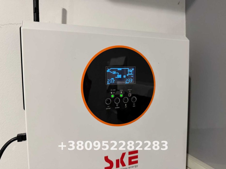 Гібридний інвертор SKE PH21 -6.2 кВт-80 A+ літій-залізо-фосфатна батарея SK-BG5120 5.12 кВт·год