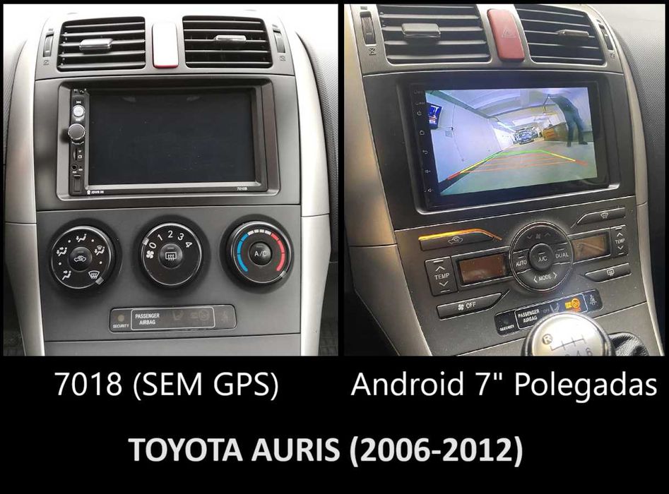 (NOVO) Rádio 2DIN Toyota AURIS (2006 até 2017) • Android D-4D [4+64GB]