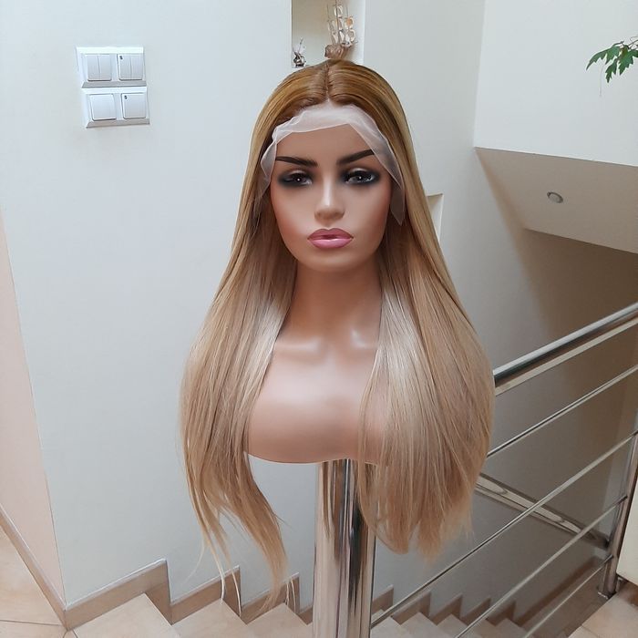 Peruka lace front słomkowy blond