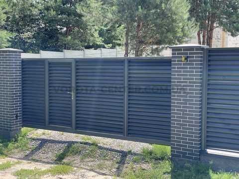 Розпашні ворота вуличні з металу купити — виробництво Львів