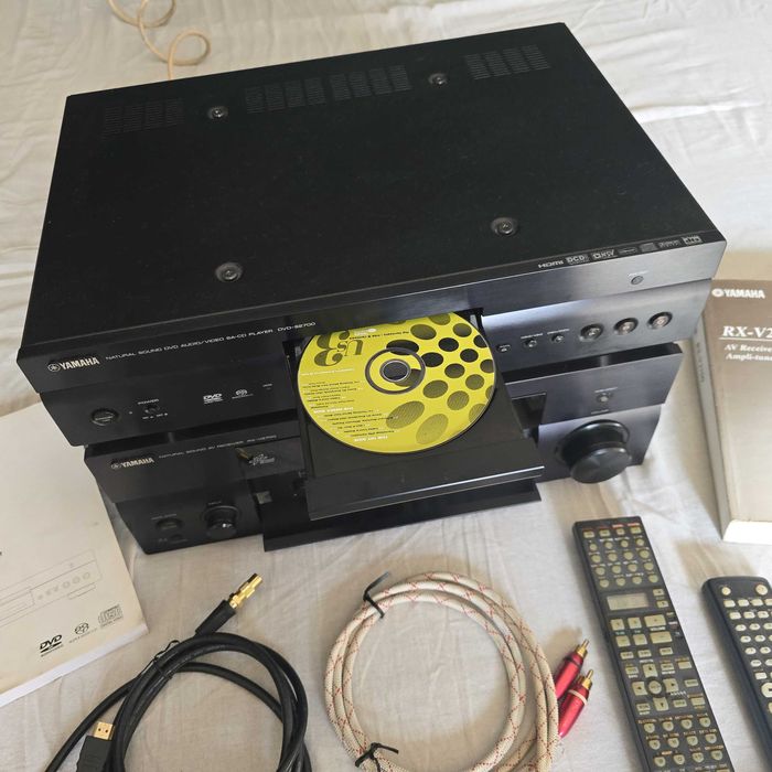 Amplituner Yamaha RX-V2700 Odtwarzacz CD SACD DVD-S2700 dodatki