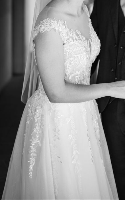 Suknia ślubna z gorsetem XS/34 wzrost 165+6,5