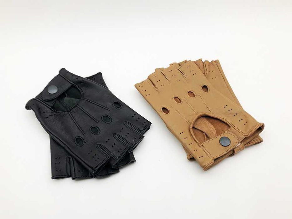 Luvas sem dedos de condução em pele NOVAS - Carros Clássicos “Fangio"