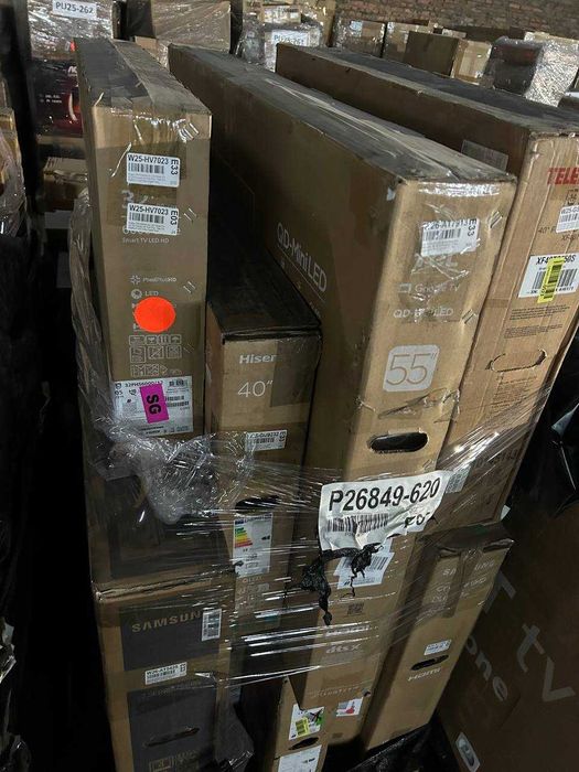 ОПТ / Телевізори з Європи / Samsung, Philips, TCL, Telefunken / Палета P26849-620 / B-Ware (робочий, можливі косметичні дефекти)