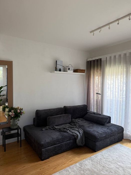 Chaise longue com cama PASSION 3 lugares cinza escuro Conforama