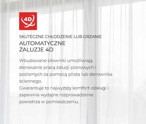 Klimatyzator ROTENSO Ukura 3,5 kW z Montażem. Grzanie ok 50m2 do -20°C