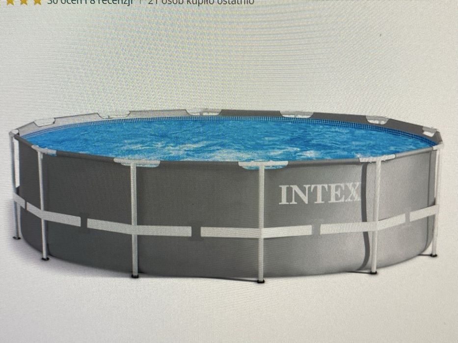 Intex basen z drabinką i pokrywą