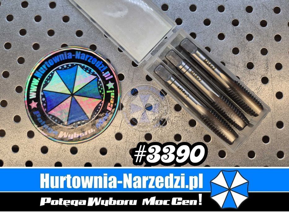 Gwintownik M14x2 3 sztuki Zestaw gwintowników M14x2 Gintownik M14
