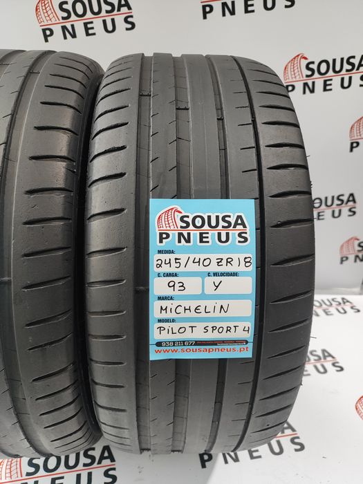 2 pneus semi novos 245-40ZR18 Michelin - Oferta dos Portes 150 Euros