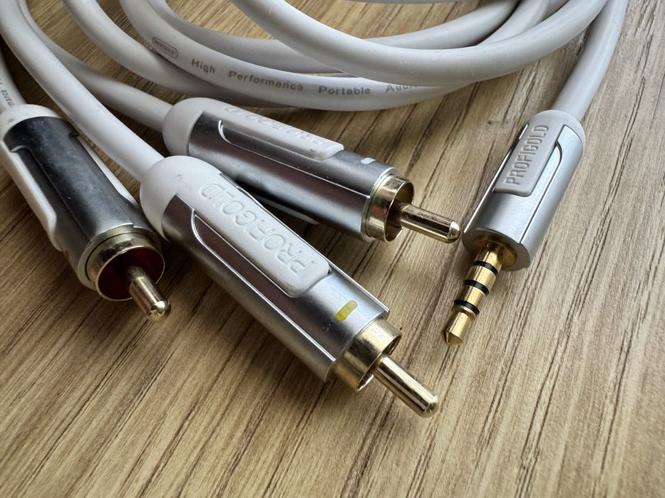 Profigold przewód Jack 3,5mm - 3xRCA 2m.
