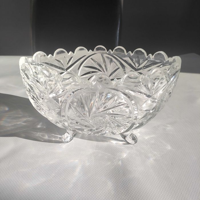 Kryształowa misa/owocarka na czterech nóżkach