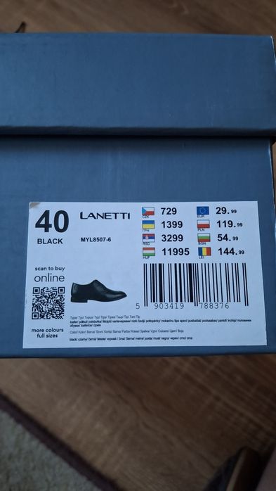Buty do garnituru czarne rozmiar 40