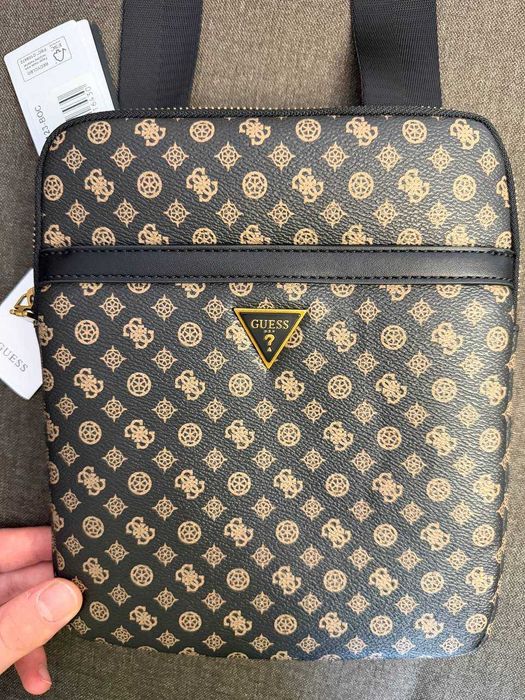 Оригінал ! Чоловіча сумка Guess Vezzola. Сумка гуес, гуеес через плече