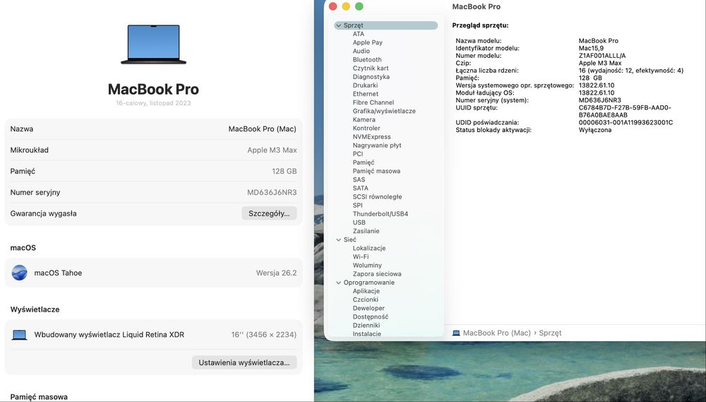 MacBook Pro 16” M3 Max 16CPU / 40GPU | 128 GB RAM | 1 TB | Space Black