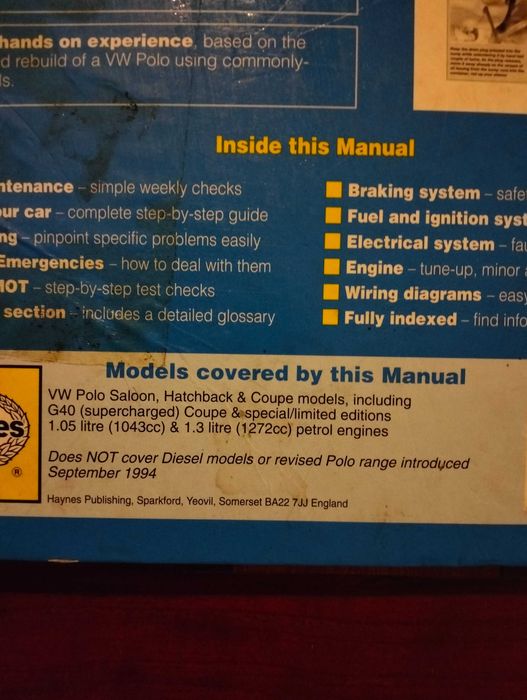 Haynes  - Volkswagen Polo (G40 incluido)(manual técnico)
