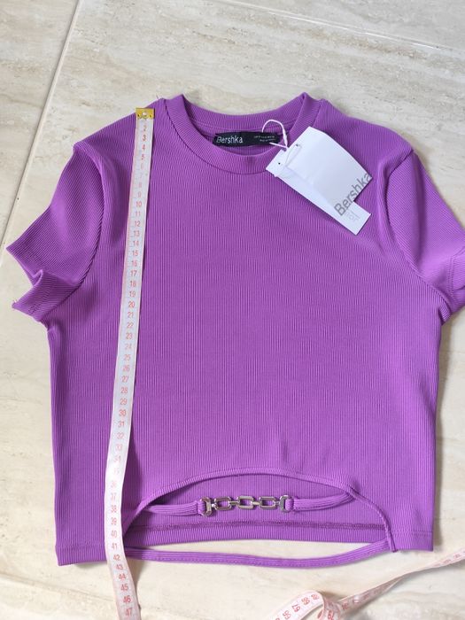 Bershka crop top koszulka t-shirt nowa S M