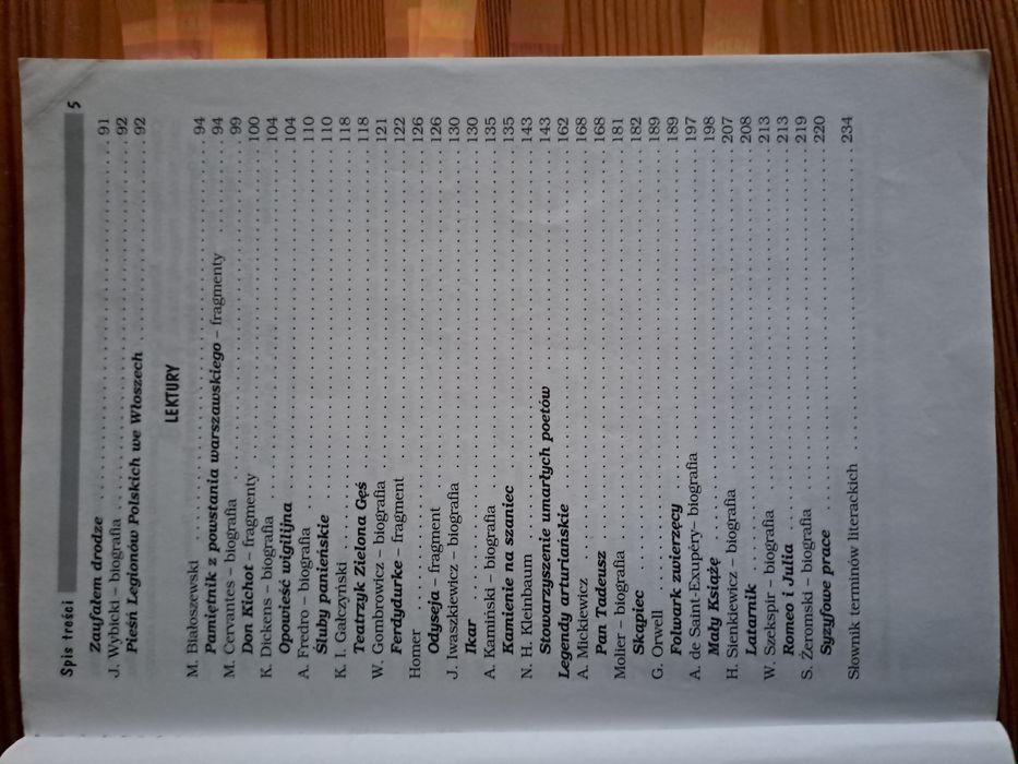 Opracowania lektury wiersze szkoła podstawowa liceum +mini ściąga