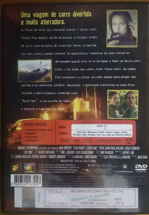 DVD "Não Brinques Com Estranhos"