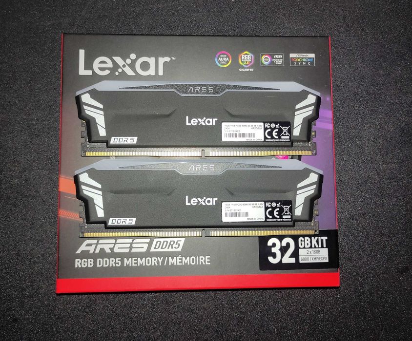 (REZERWACJA do 16.01) Pamięć Ram Lexar LED RGB 32GB (2x16) DDR5 6000Mt