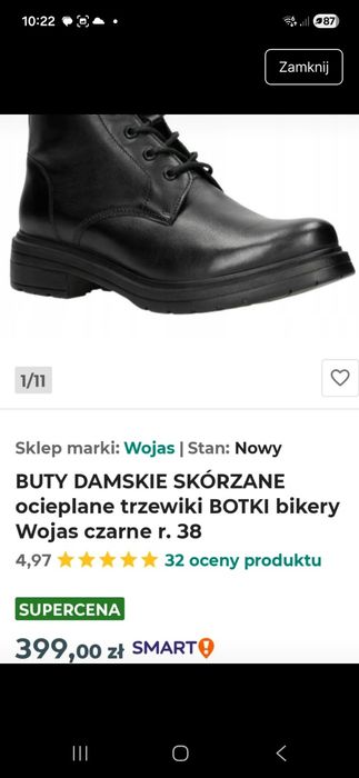 Skórzane botki Wojas