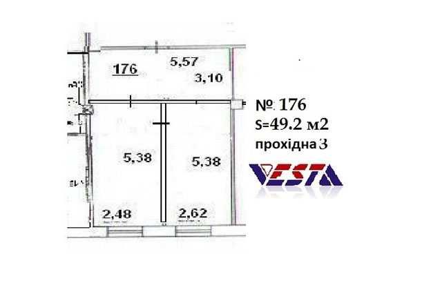 Аренда офиса 49м2 от собственника БЦ ВЕСТА,у.В.Хвойки,21, м. Почайна