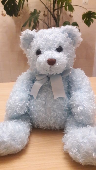 Мишка мягкий синий