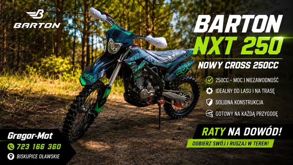 Nowy cross enduo barton nxt 250cc 2026rok