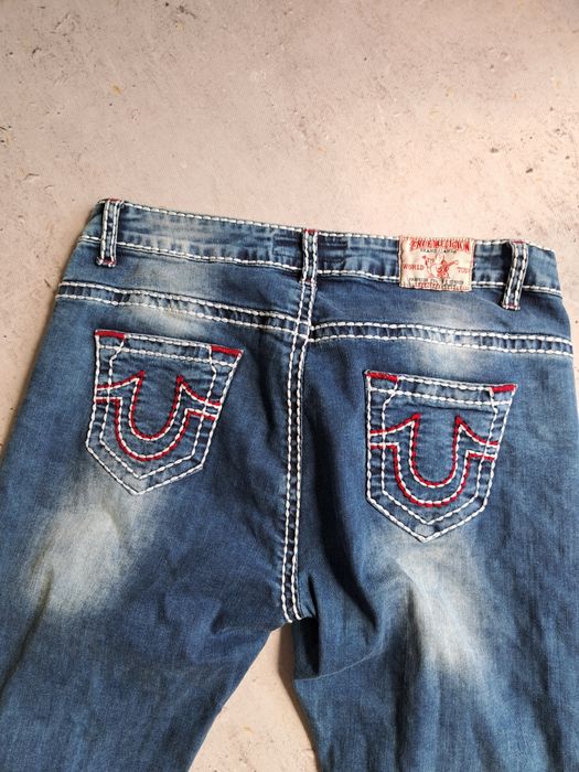 True religion spodnie jeans denim y2k avant garde stitch M