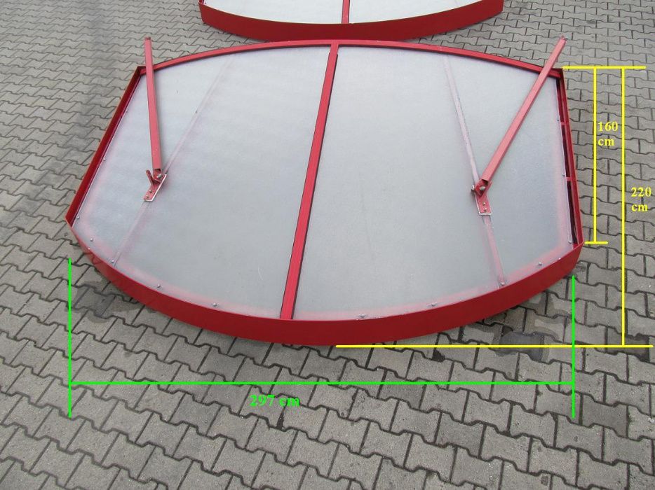 Daszek nad drzwi - aluminiowy, używany