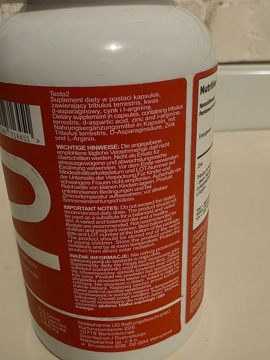 Testo2– booster testosteronu 210 kaps.