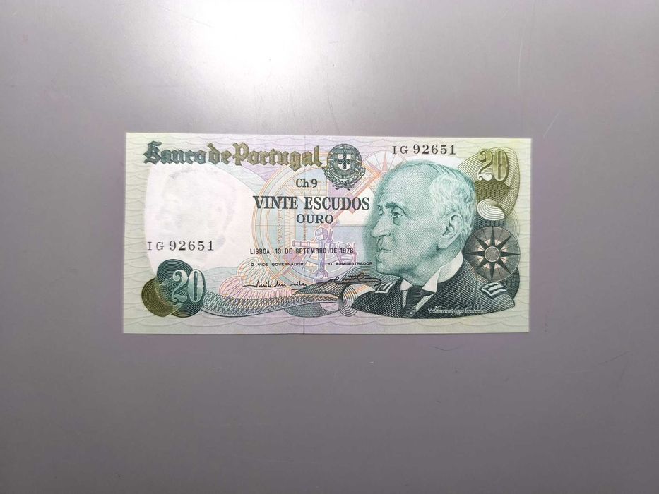 Nota de 20 Escudos - 13 de setembro 1978