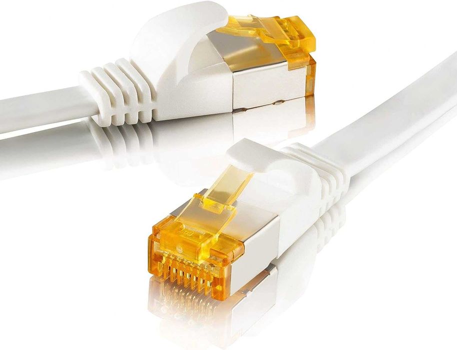 Cabo de rede Ethernet 15m CAT 7 PLANO 10 Gbps U-FTP blindado