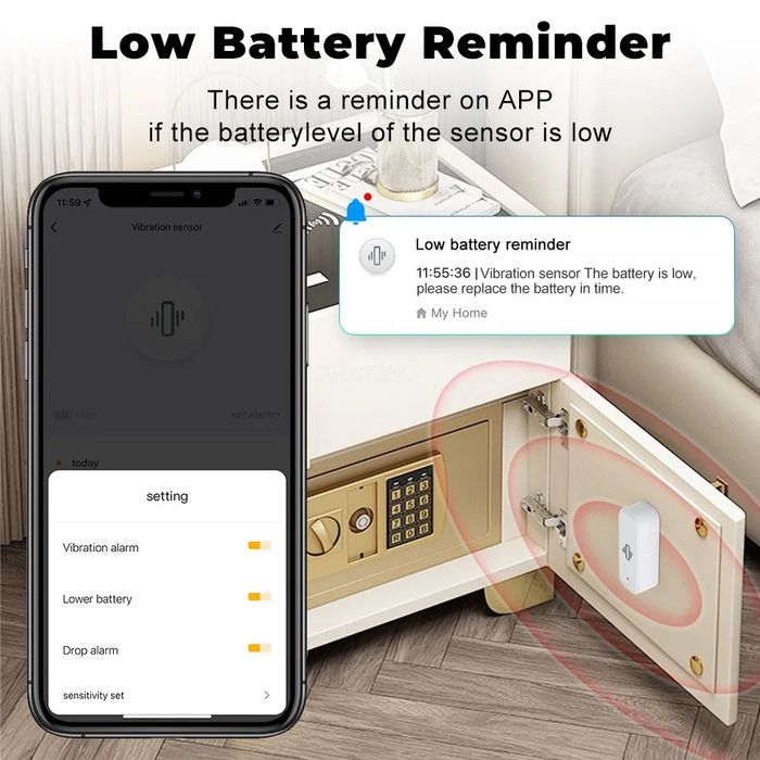 Sensor de vibração (Novo)  Zigbee