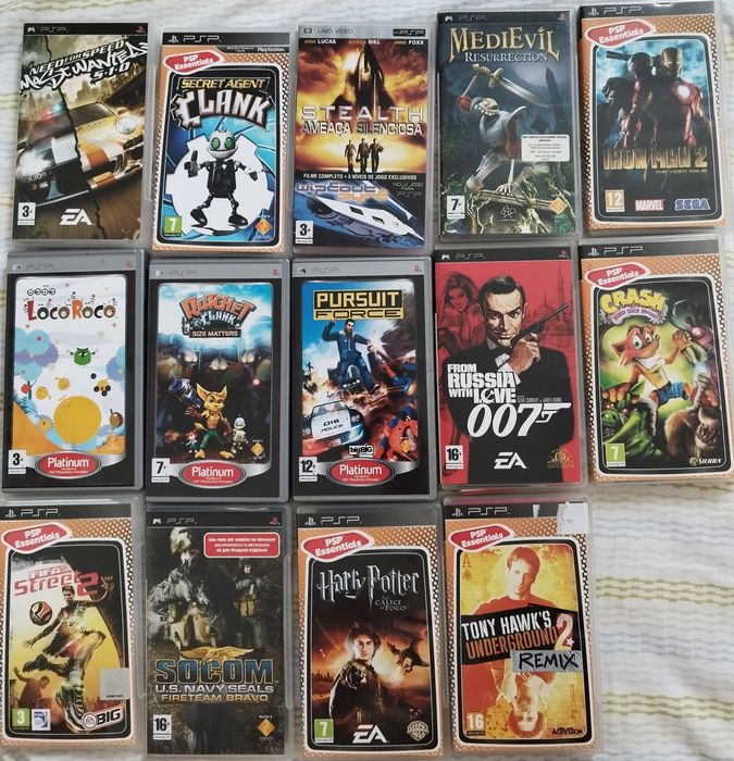 PSP + Jogos + extras