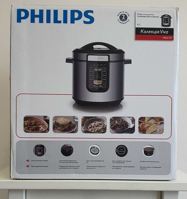Мультиварка-скороварка PHILIPS Viva Collection HD-2137/40 нова.