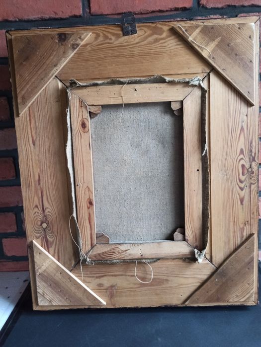 Obraz olejny Portret Dziewczynki 1861 Złota Rama styl  Biedermeier