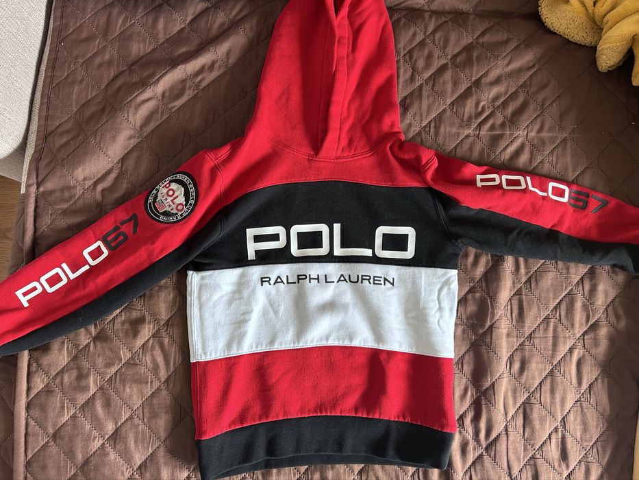 Sweat com capucho polo ralph lauren 6 anos 120cm