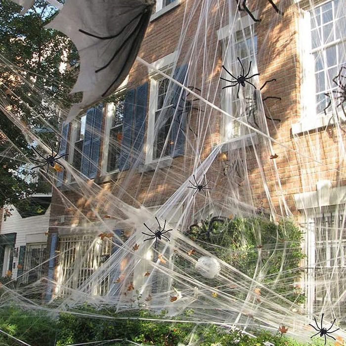 3x Rozciągliwa Pajęczyny z Pająkami Mroczne Dekoracje na Halloween