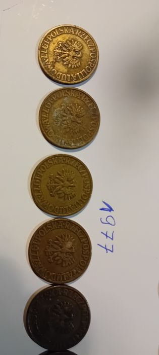 Zestaw 15 szt monet 5 zl  bez znaku menniczego z prl