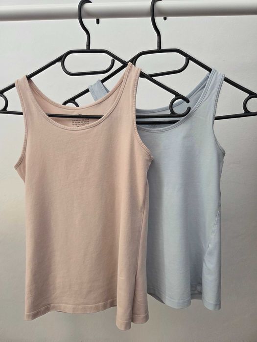 2 podkoszulki dziewczęce 146/152 H&M