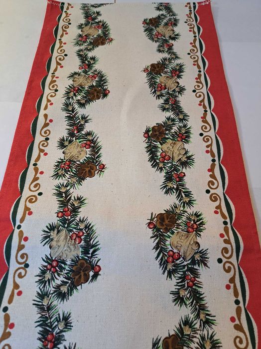 Bieżnik świąteczny Len 28x170cm