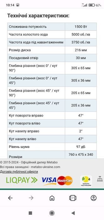 Пила торцювальна.