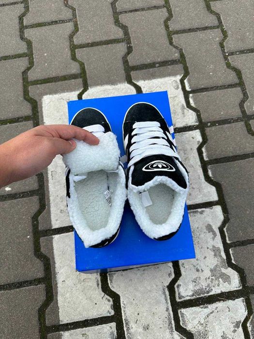 Зимові Adidas Campus - біле хутро - 39 р. 24.5 см устілка