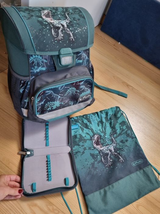 Tornister szkolny Loop Green Rex dinozaur HERLITZ KL.1-3