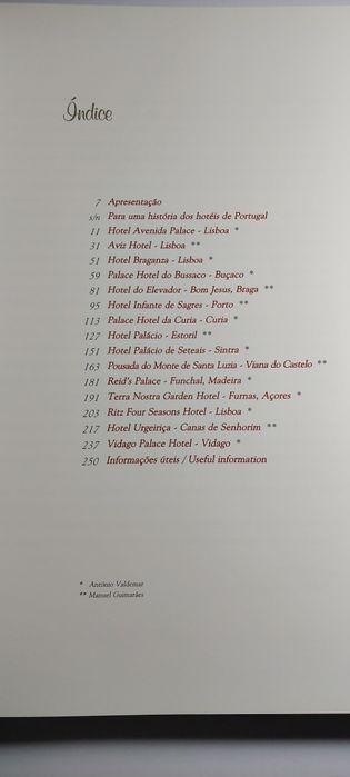 Grandes Hotéis de Portugal - Manuel Guimarães, António Valdemar (2001)