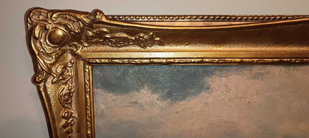 Obraz pejzaż olej na płótnie podpisany